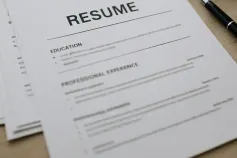 Recruiter analyseert cv en motivatiebrief van kandidaat aan bureau